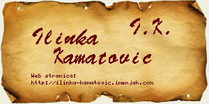 Ilinka Kamatović vizit kartica